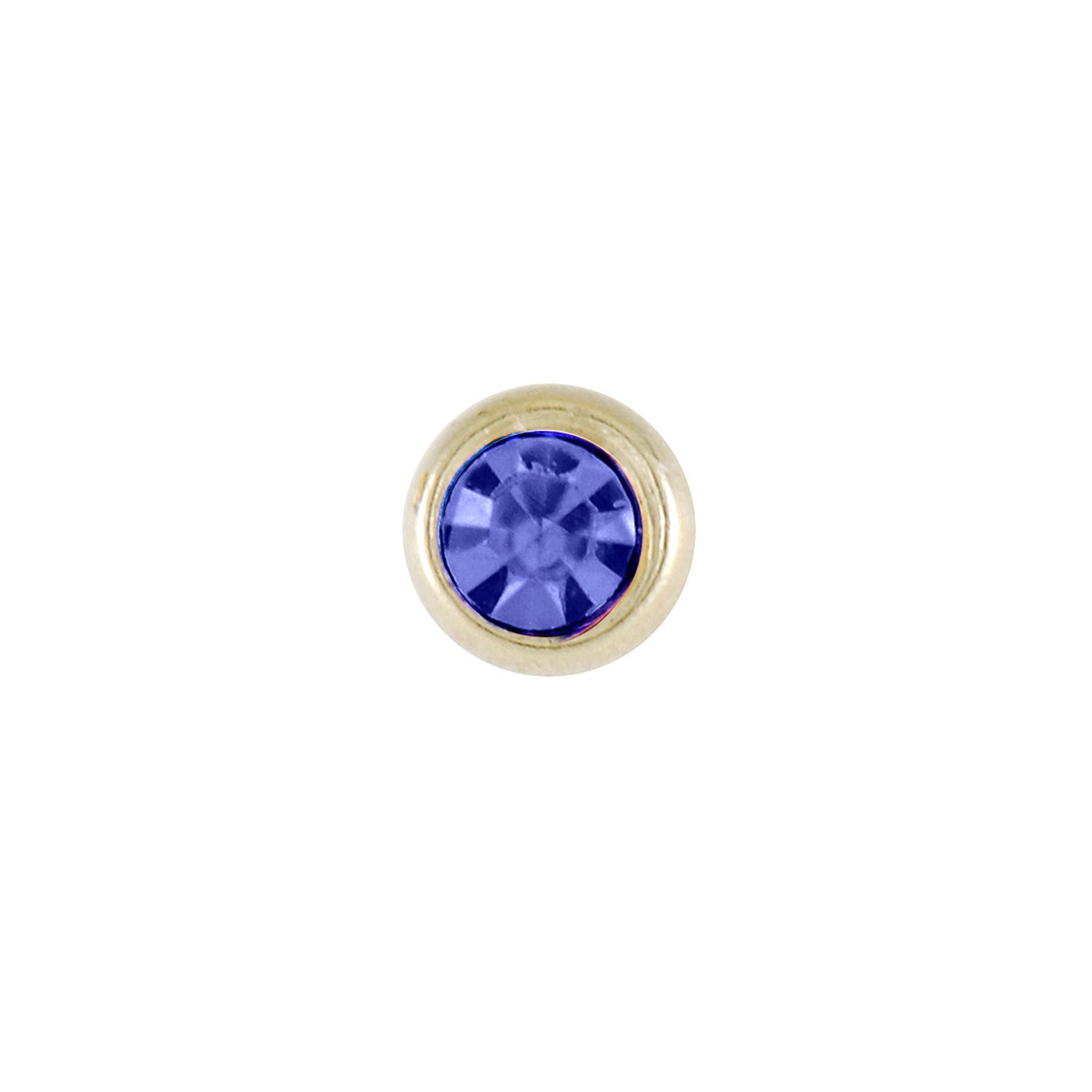 Tanzanite - Titanium Polished (Gold Color) | Nose Piercing Studs | Ladies Stylish Nose Pins with Instrument | Medisept