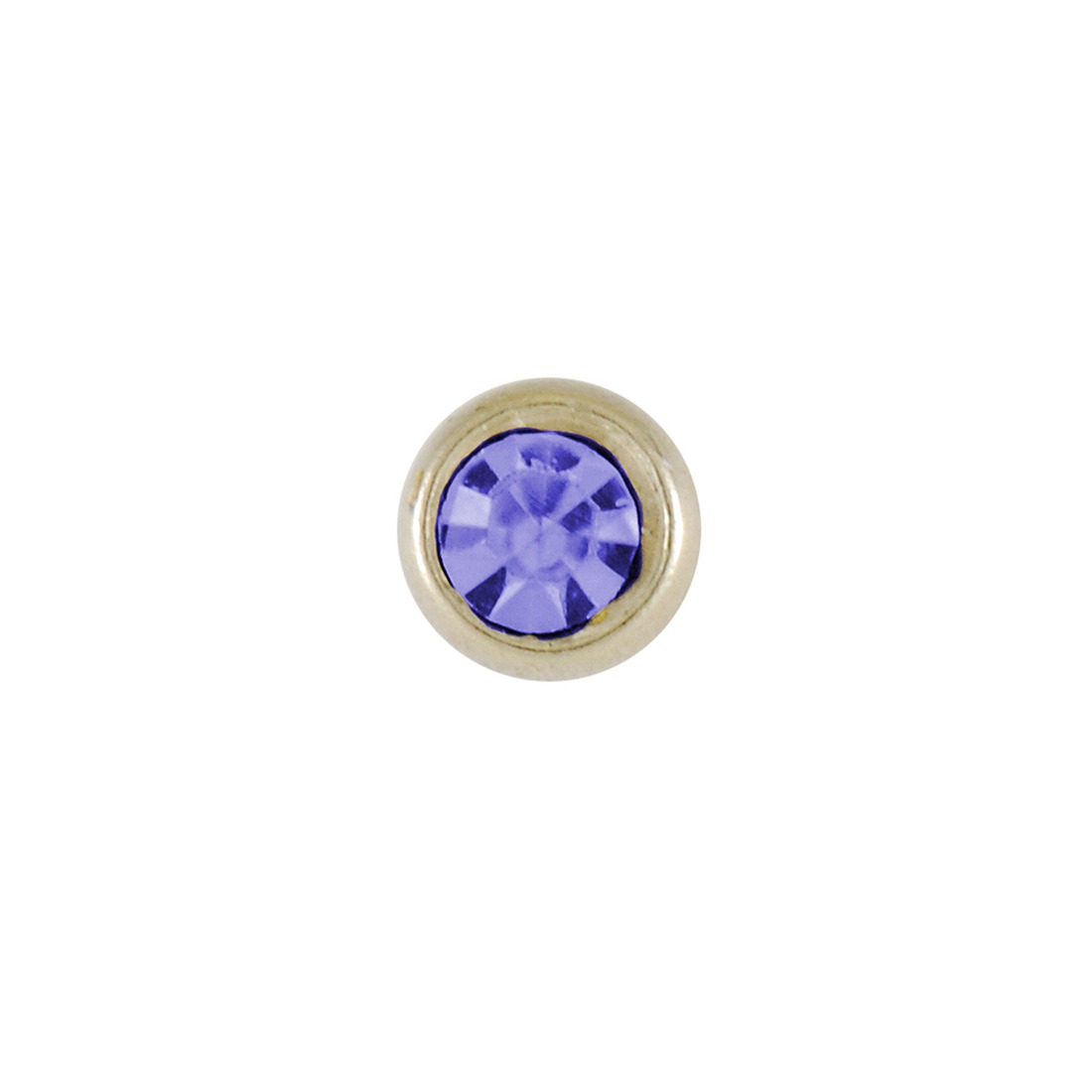 Light Sapphire - Titanium Polished (Gold Color) | Nose Piercing Studs | Ladies Stylish Nose Pins with Instrument | Medisept