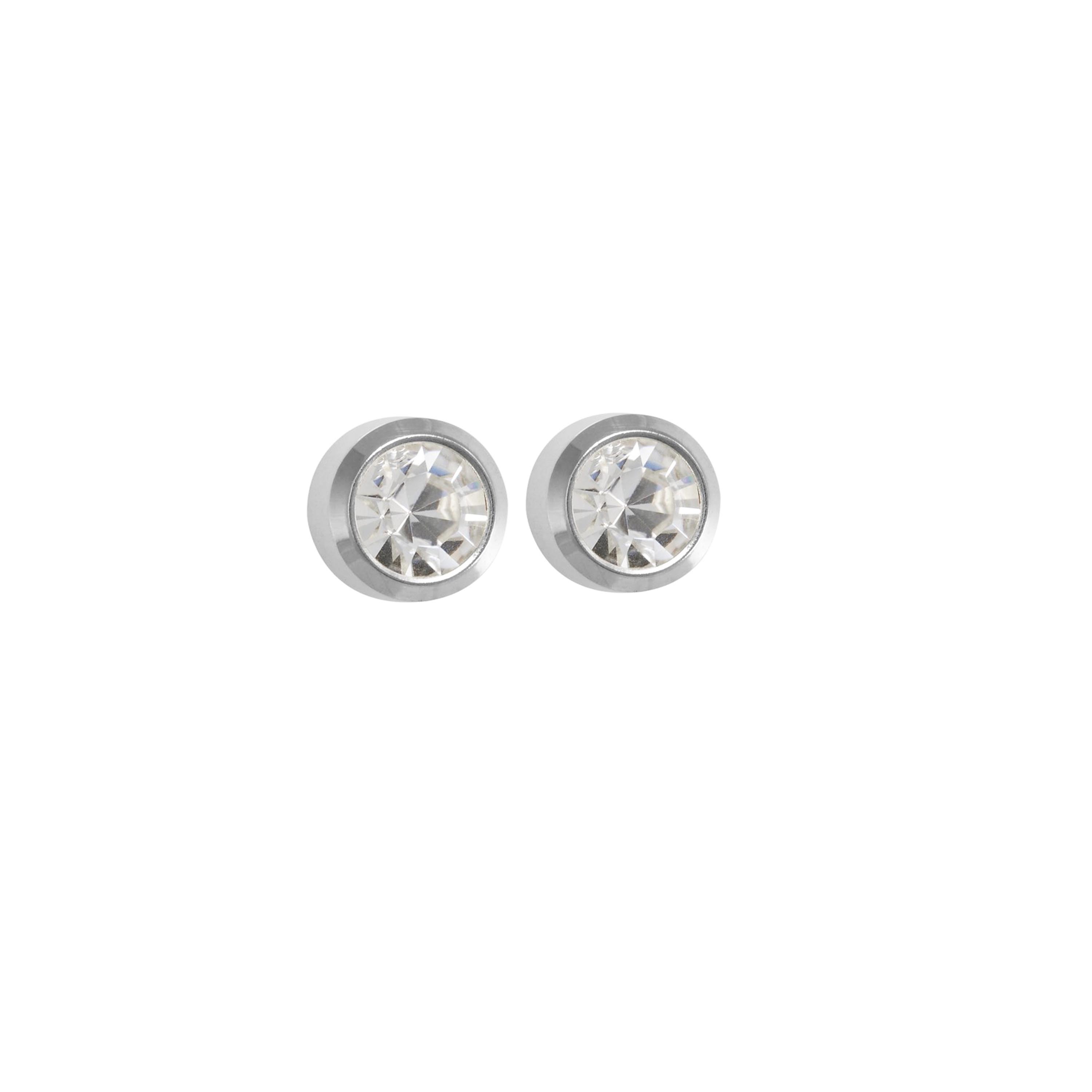 4MM - Bezel - April Crystal | Stainless Steel Piercing Ear Studs come Fashion Earrings | Studex Select