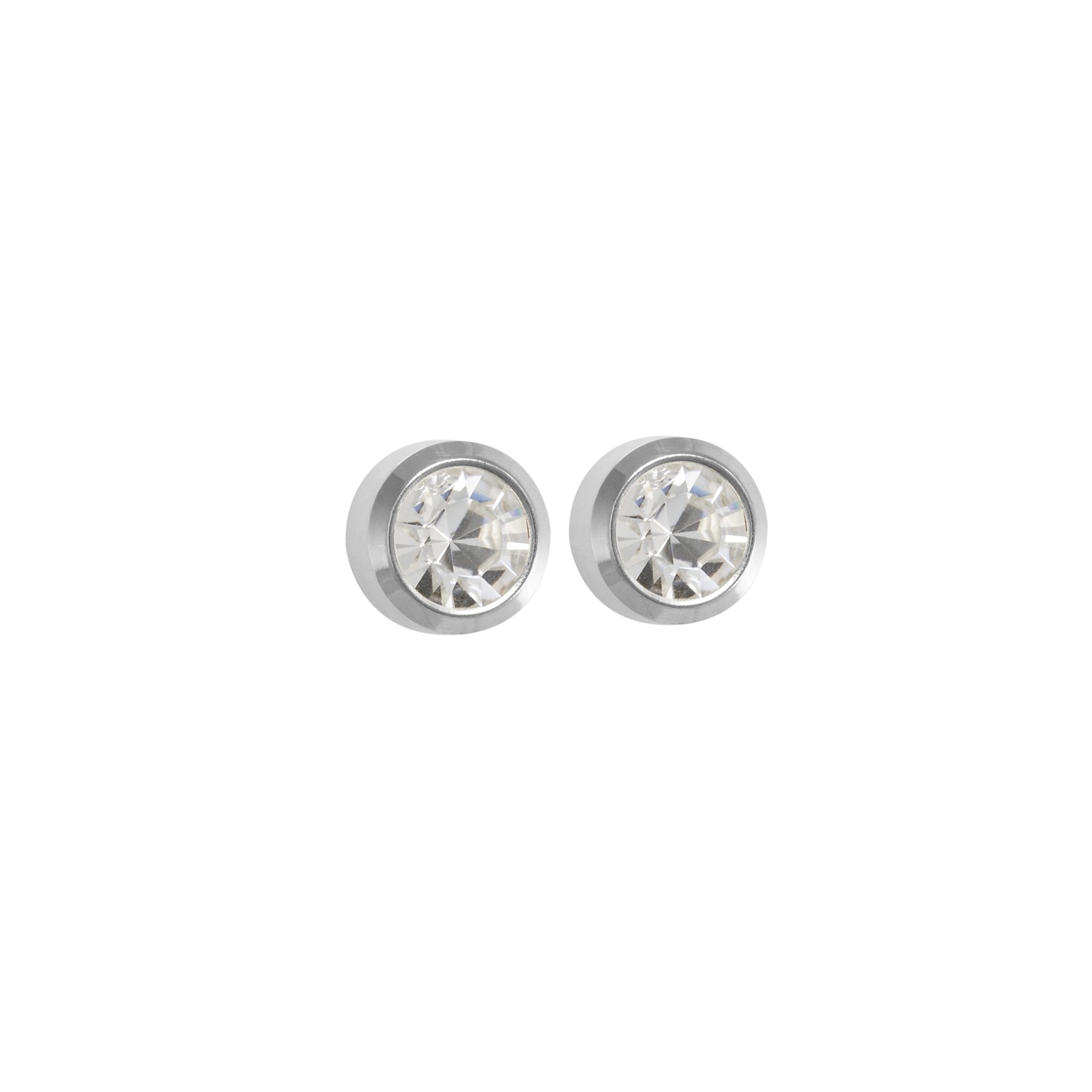 2MM - Bezel - April Crystal | Stainless Steel Piercing Ear Studs come Fashion Earrings | Studex Select