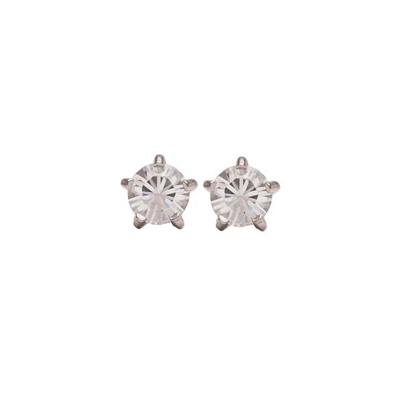 3MM - April Crystal Birthstone (Round) | Stainless Steel Piercing Ear Studs come Fashion Earrings | Studex Select