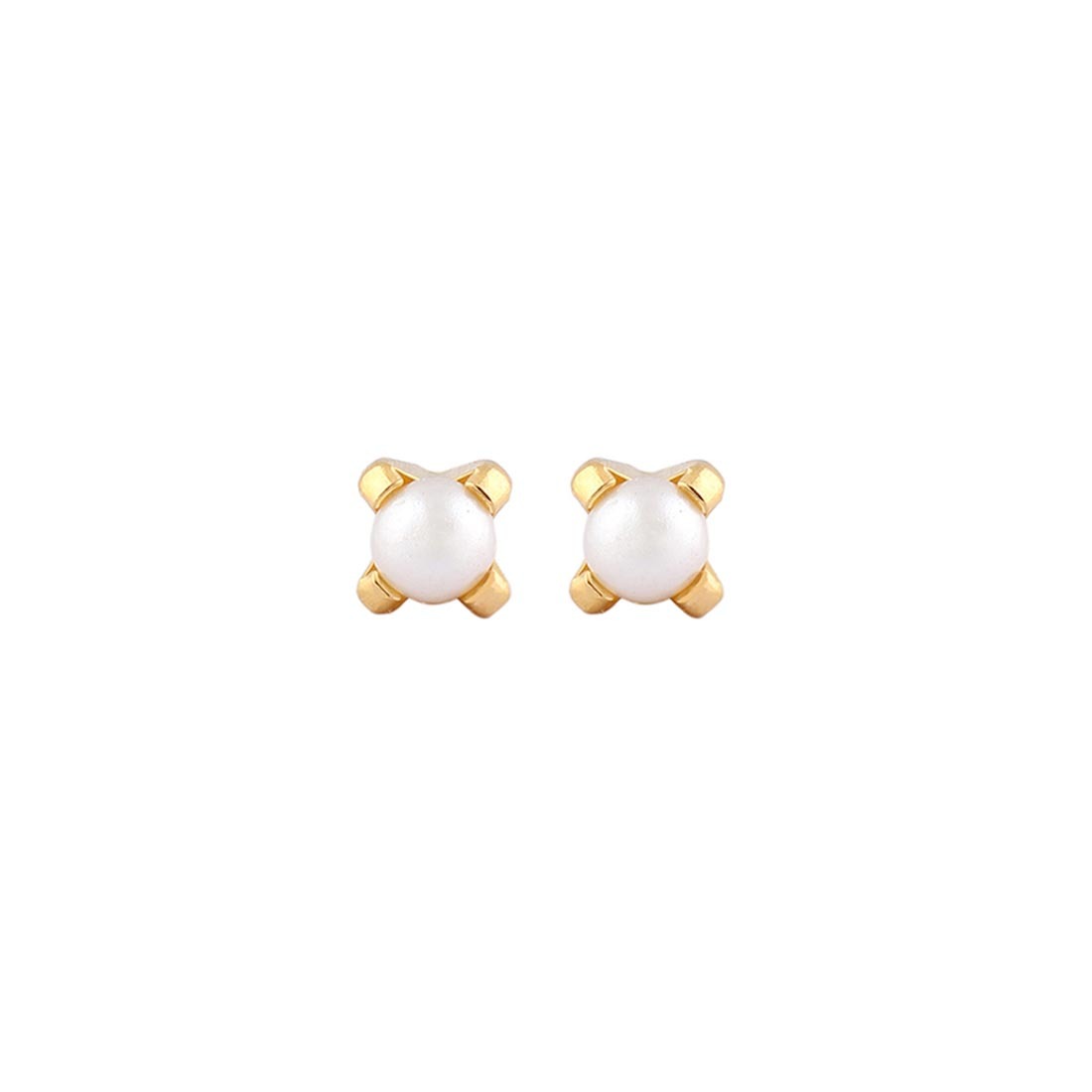 3MM - White Pearl (Round) | 24K Gold Plated Kids / Baby / Children’s Fashion Earrings | Studex Sensitive